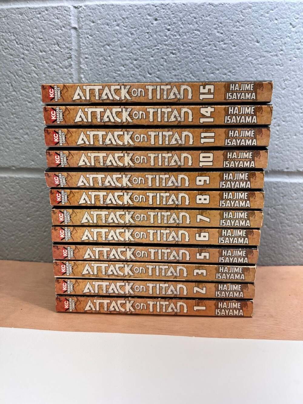 Attack on Titan Manga Lot Vol 1-3, 5-11, 14, 15 English Hajime Isayama Kodansha